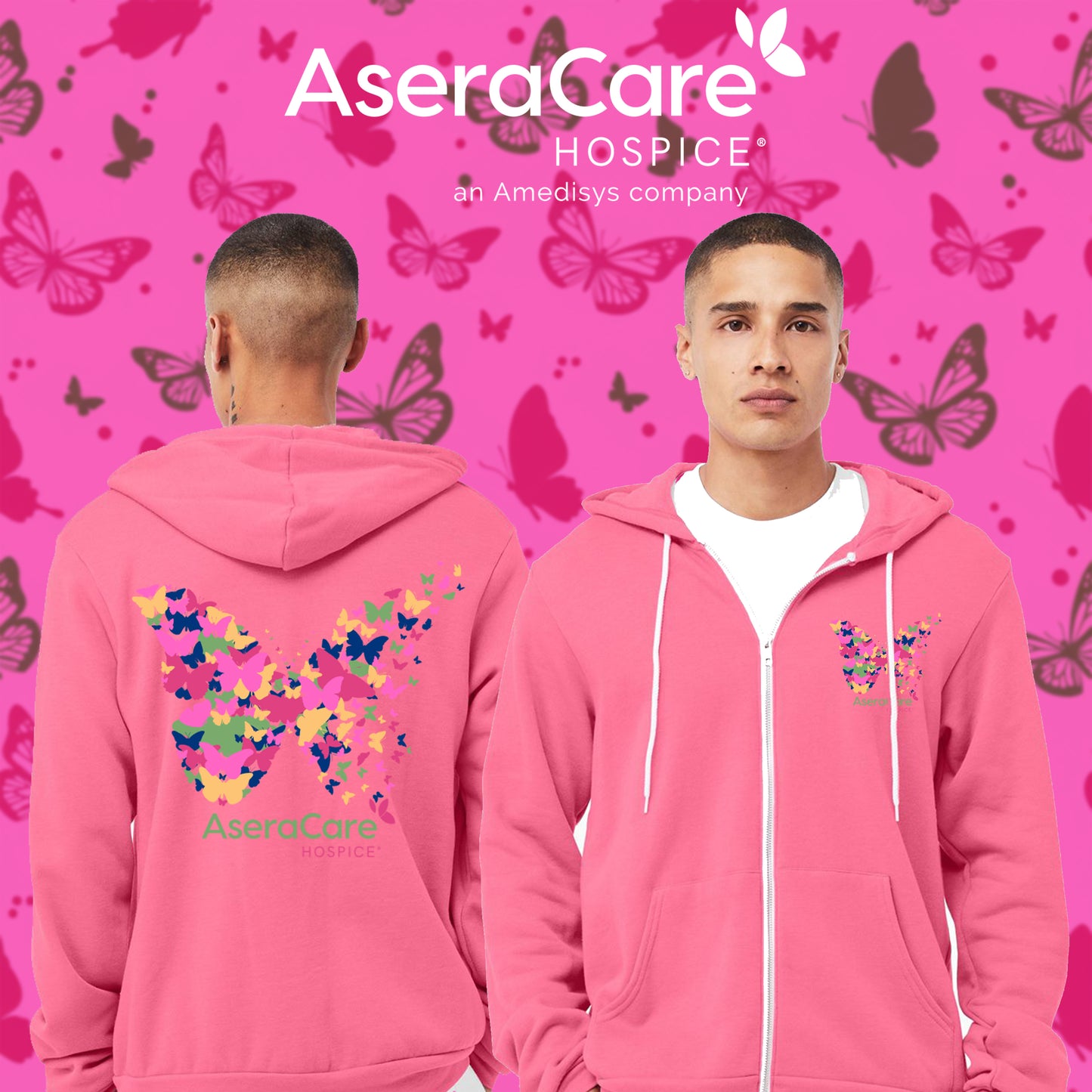 Unisex Full Zip Up Hoodie