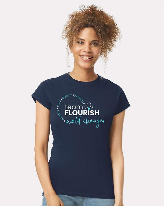 Team Flourish Women's Shirt Glitter