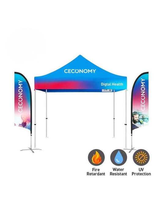 10X10 Canopy, Flag Combo